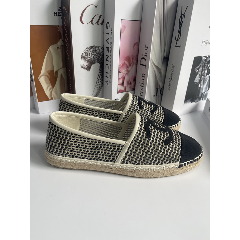 Ch*el slip-on shoes black and white