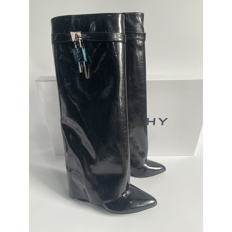 Givenchy Shark Lock Long Boots Black