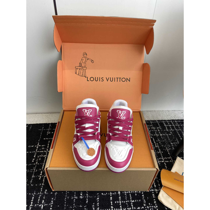 l**is V*t*n trainer sneaker fuchsia and white