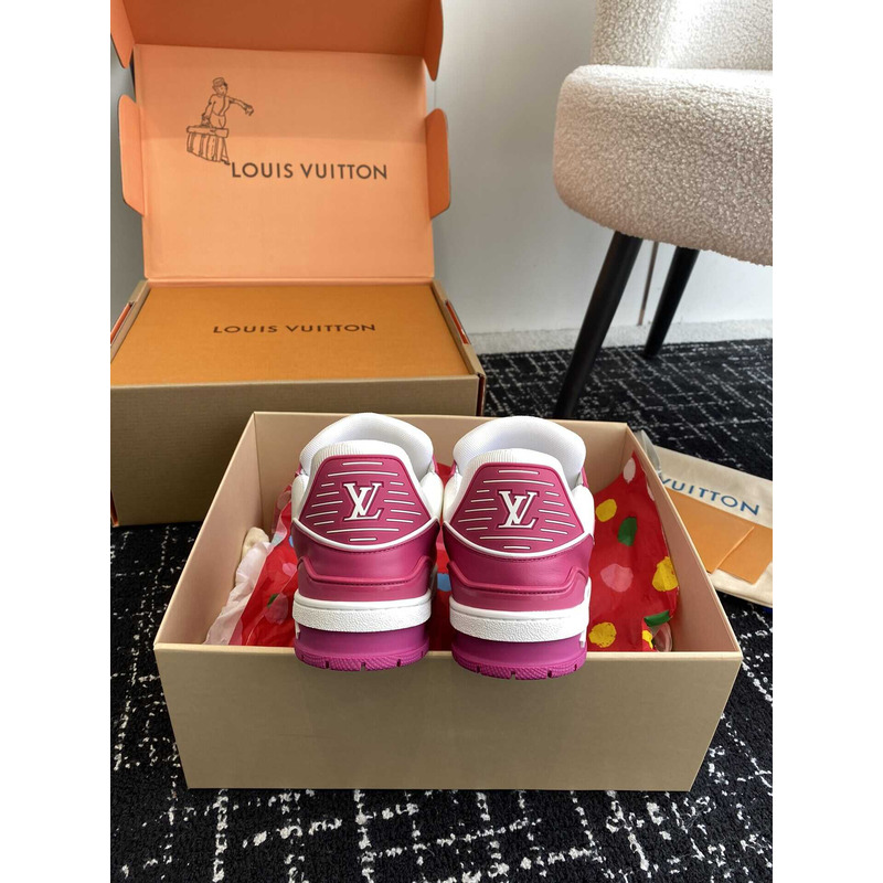 l**is V*t*n trainer sneaker fuchsia and white