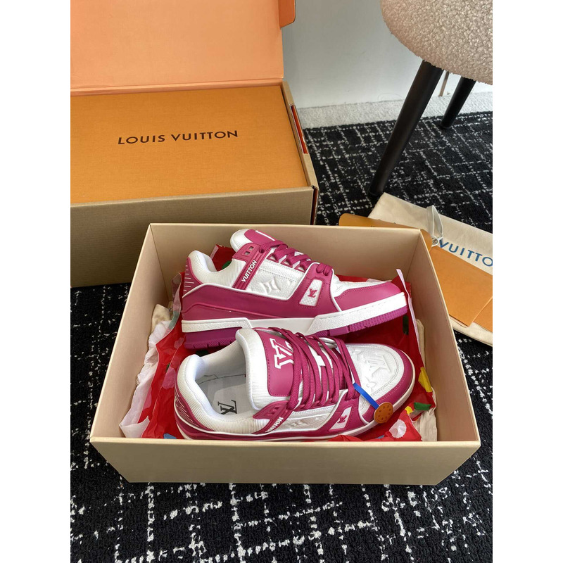 l**is V*t*n trainer sneaker fuchsia and white