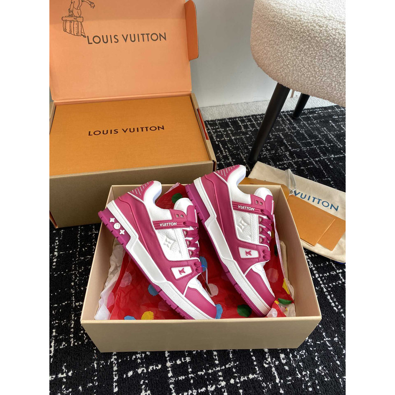 l**is V*t*n trainer sneaker fuchsia and white