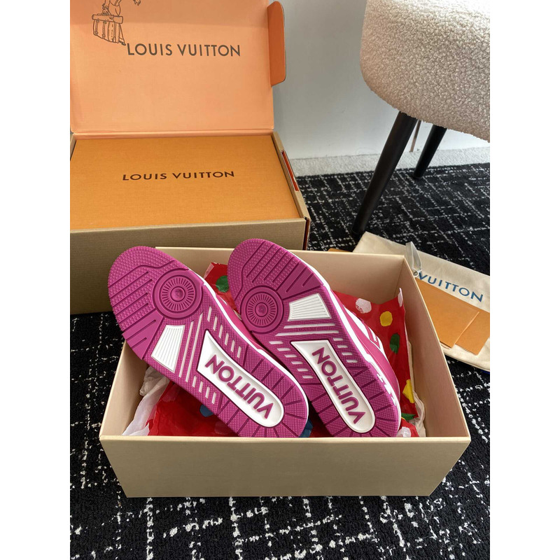 l**is V*t*n trainer sneaker fuchsia and white