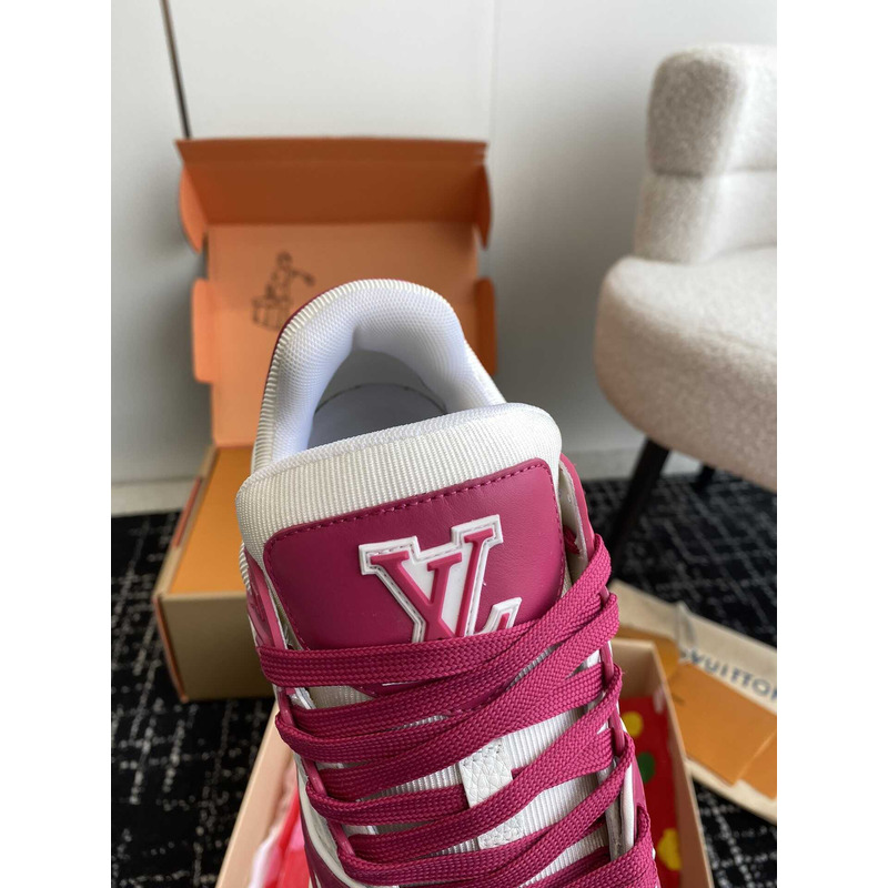 l**is V*t*n trainer sneaker fuchsia and white