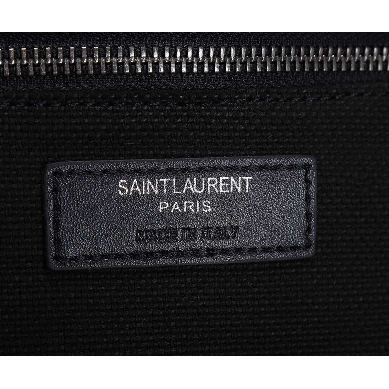 Saint Laurent Rive Gauche Printed Canvas And Leather Large Tote Bag