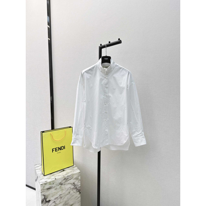 F**di long sleeves blouse white