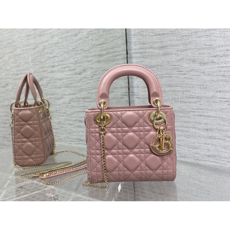 D*or lady D*or calfskin pink abc bag