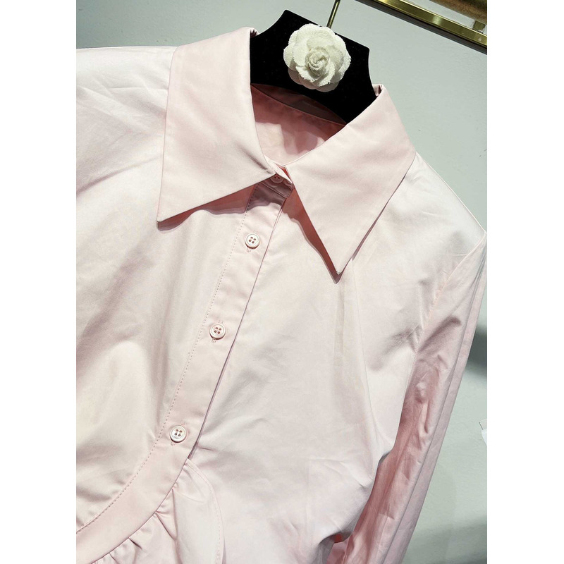 Ch*el long sleeves blouser pink