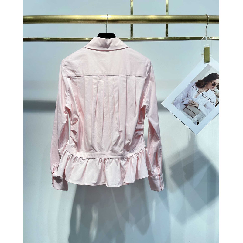 Ch*el long sleeves blouser pink