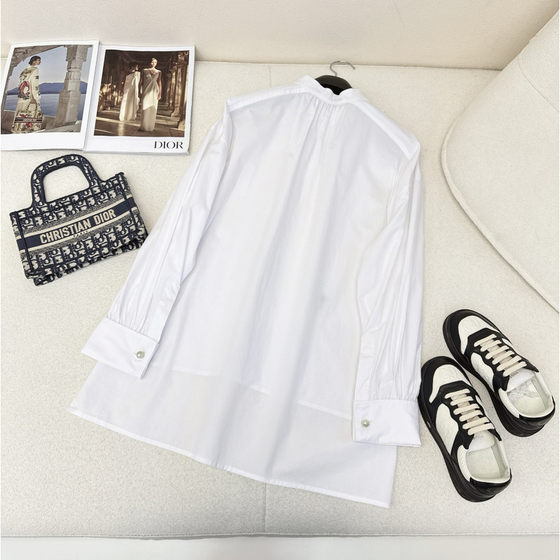 D*or long sleeves blouse white