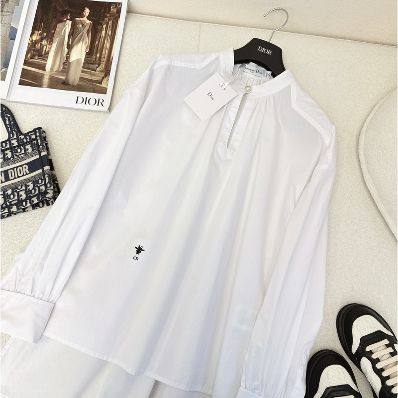 D*or long sleeves blouse white