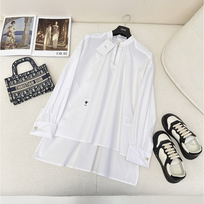 D*or long sleeves blouse white