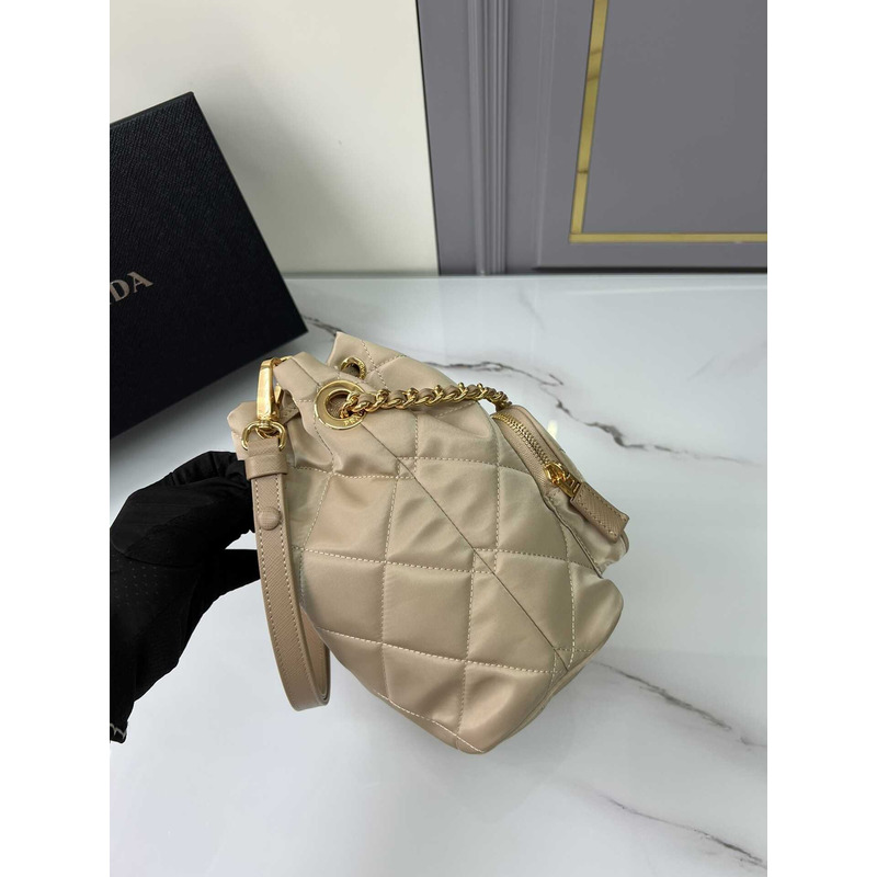 Pra*a re-edition 1995 chaine re-nylon shoulder bag beige