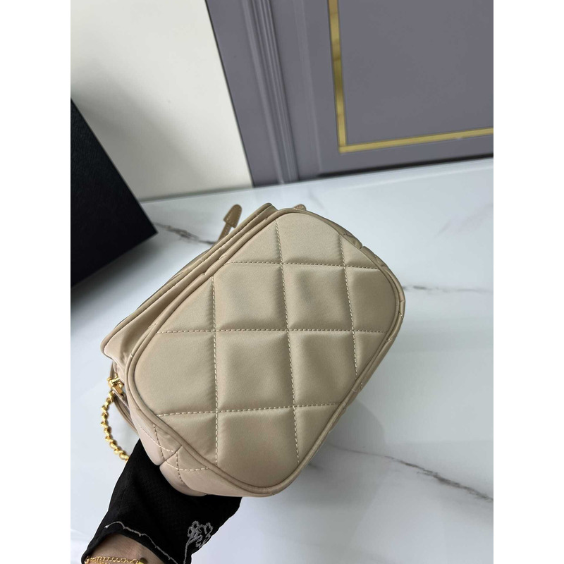 Pra*a re-edition 1995 chaine re-nylon shoulder bag beige