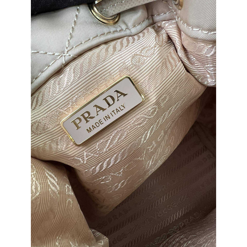 Pra*a re-edition 1995 chaine re-nylon shoulder bag beige