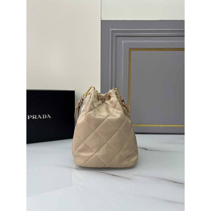 Pra*a re-edition 1995 chaine re-nylon shoulder bag beige