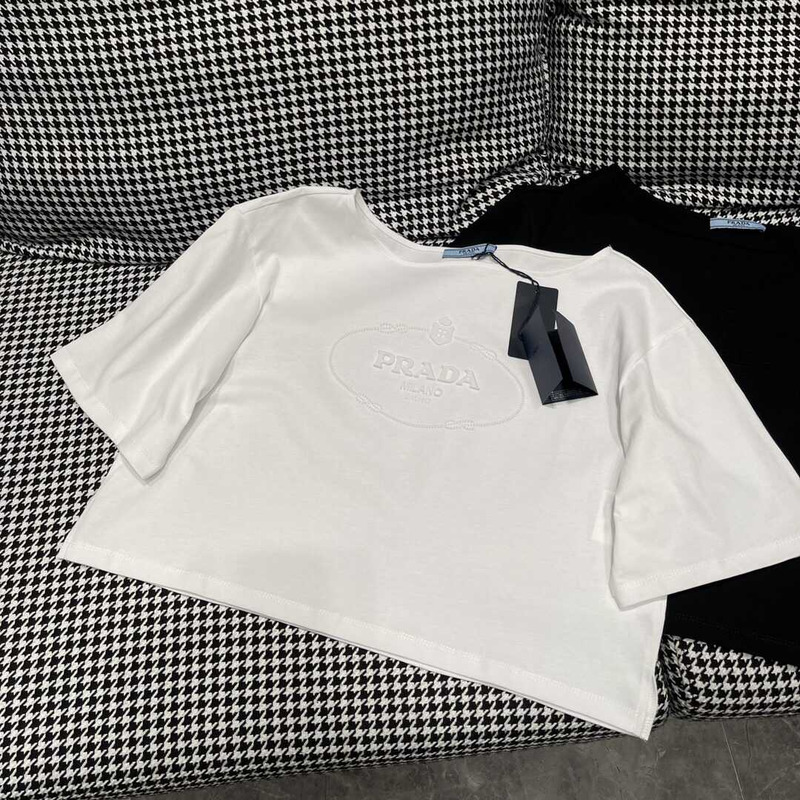 Pra*a  logo printed t-shirt white