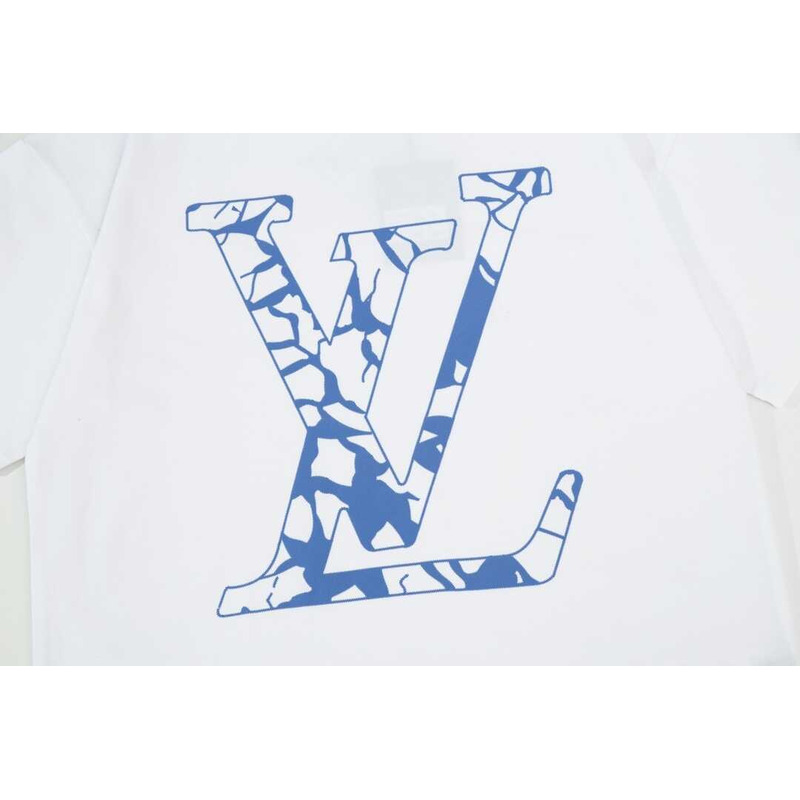 l**is V*t*n short-sleeved cotton crewneck white