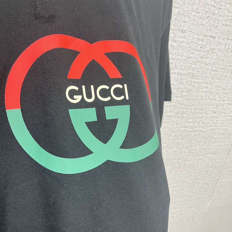 G*u*i cotton t-shirt with gg logo black