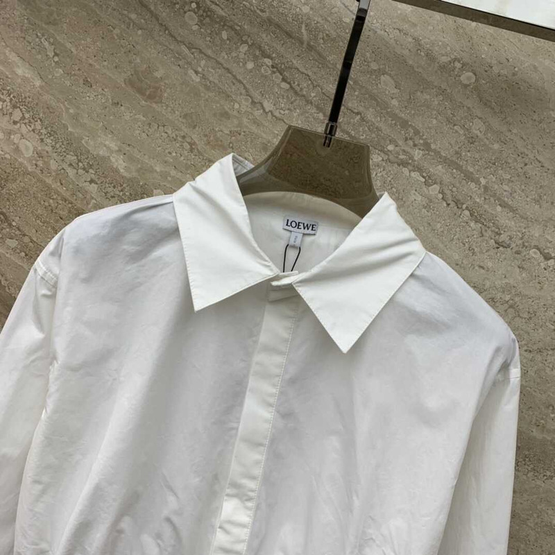 Loewe Cropped Shirt In Cotton White