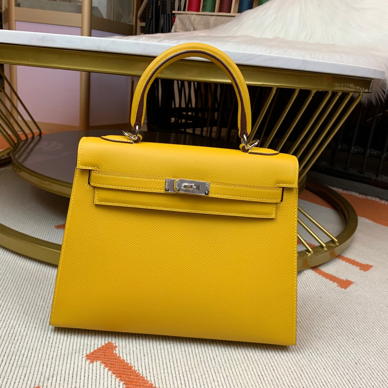 H**mes epsom kelly sellier 25 bag yellow