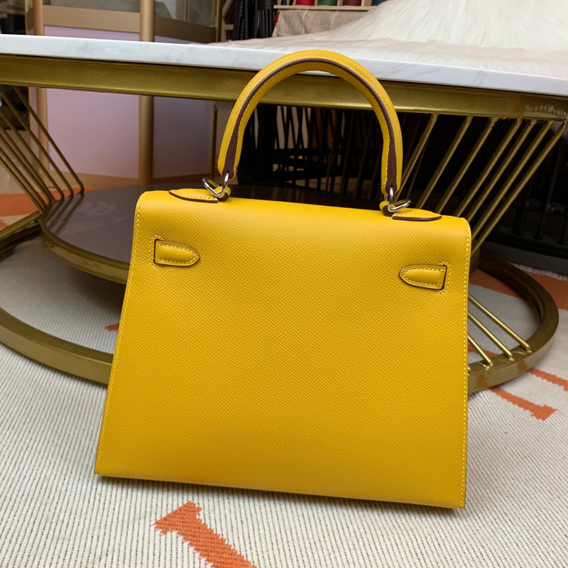 H**mes epsom kelly sellier 25 bag yellow