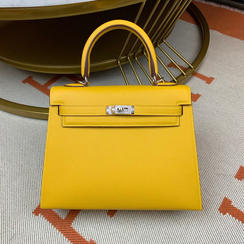 H**mes epsom kelly sellier 25 bag yellow