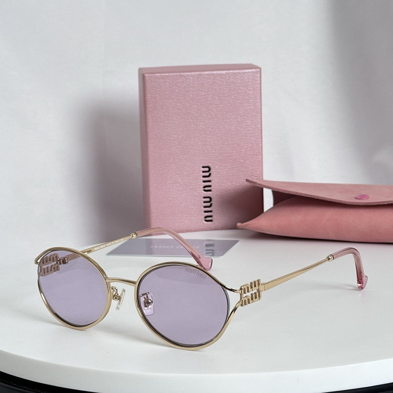 Miu Miu Logo Sunglasses Pink Lighter