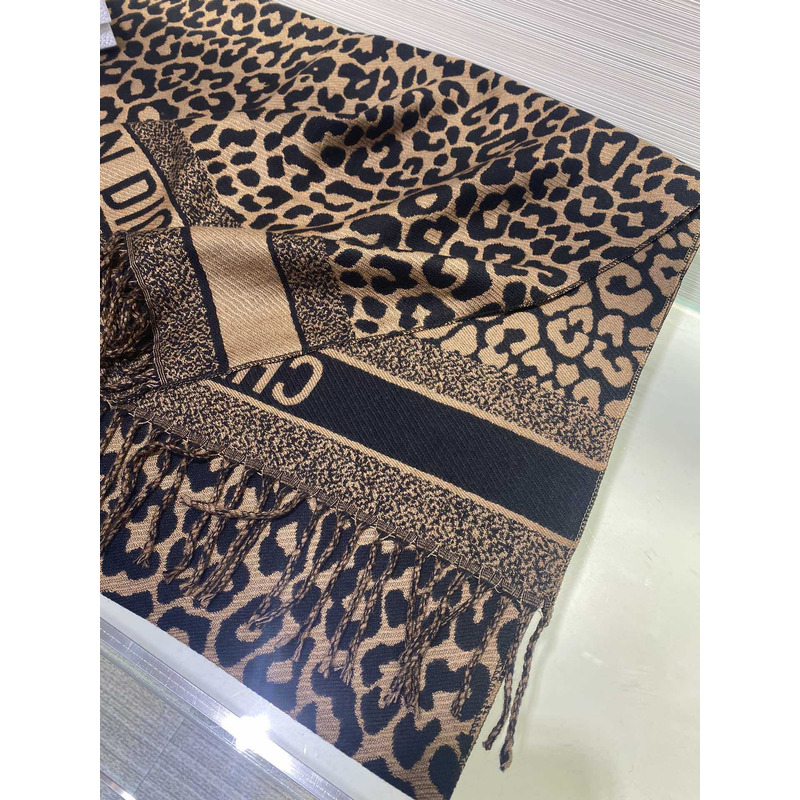 D*or logo leoprad scarf