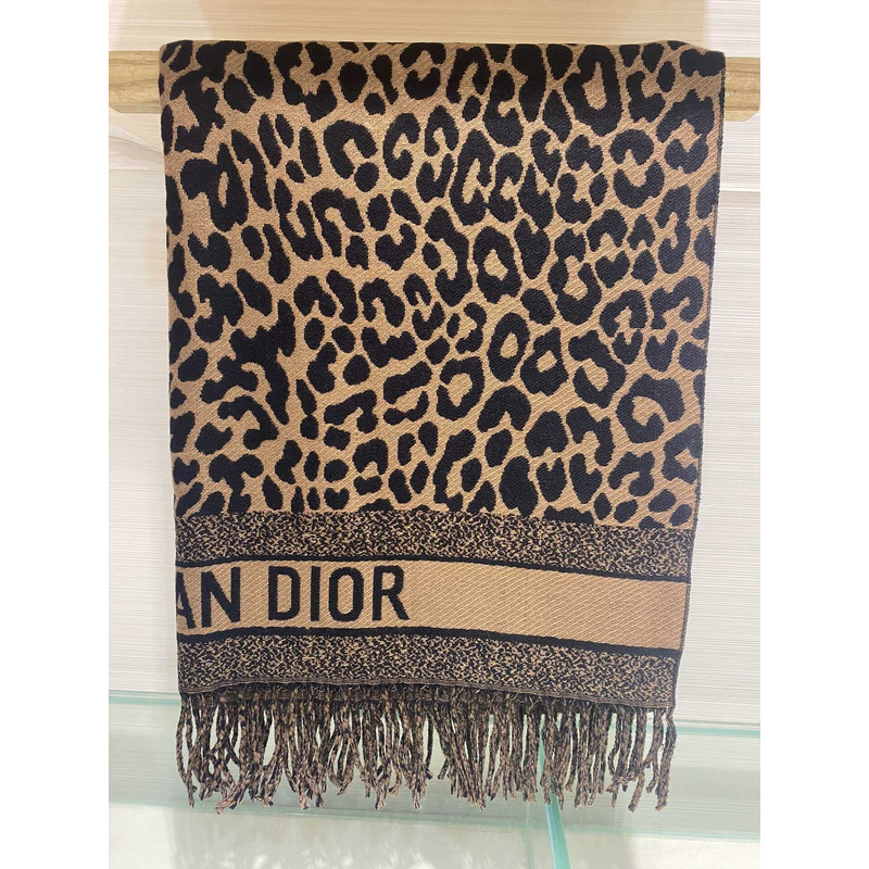 D*or logo leoprad scarf