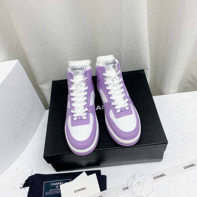 Ch*el trianers high top cotton purple