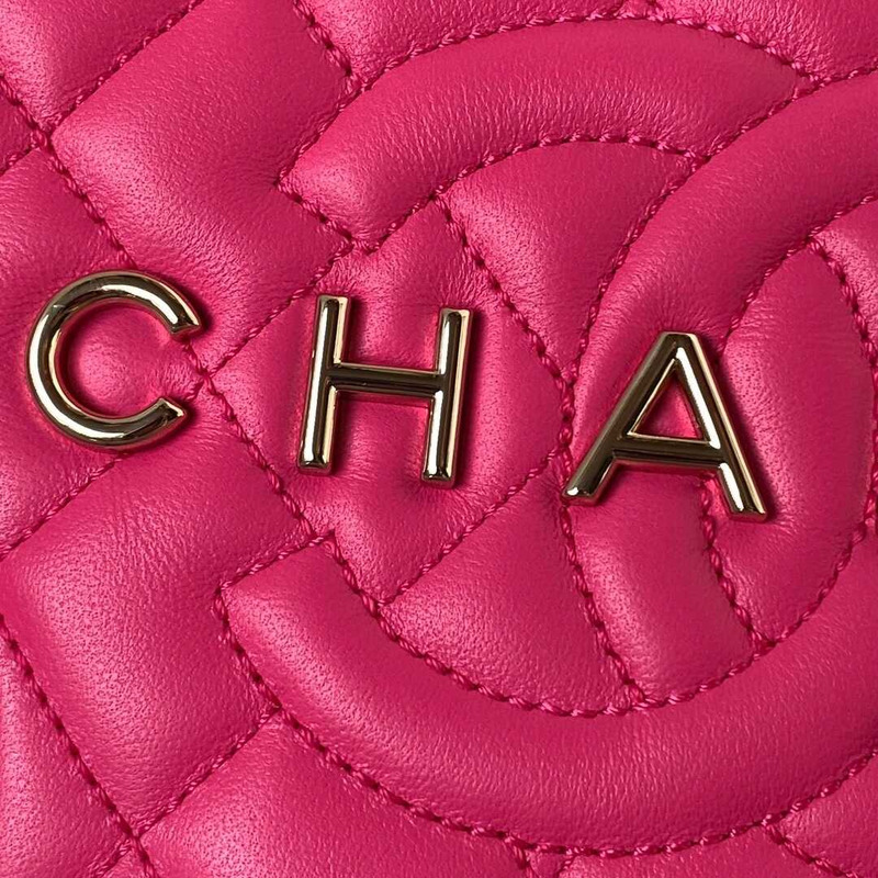 Ch*el star handbag lambskin fuchsia