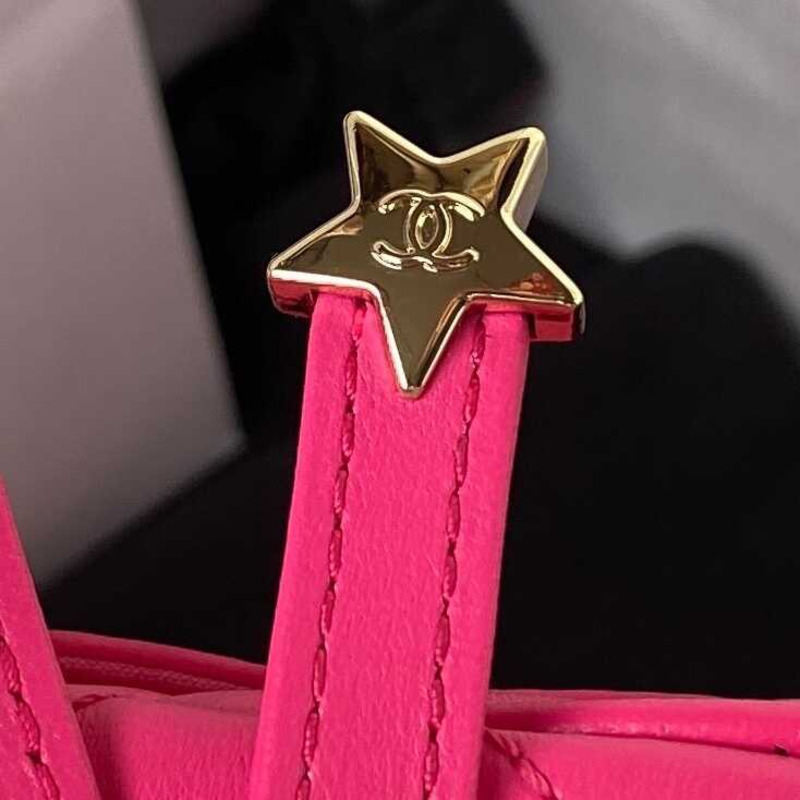 Ch*el star handbag lambskin fuchsia