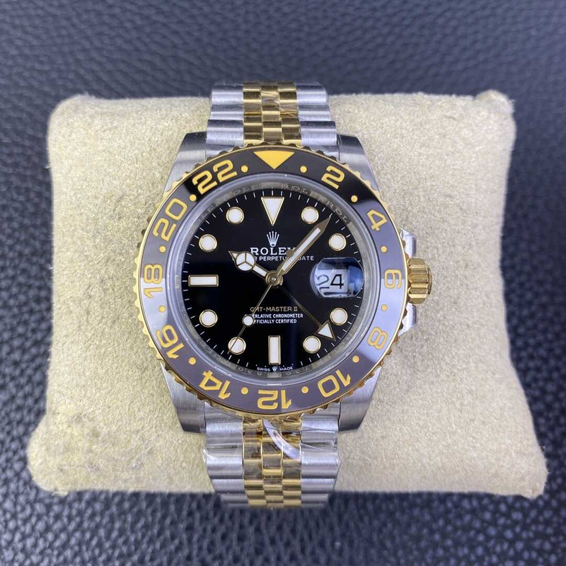 Rolex GMT-Master II 126713GRNR 904L YG/SS Black Dial Dots on YG/SS Jubilee Bracelet