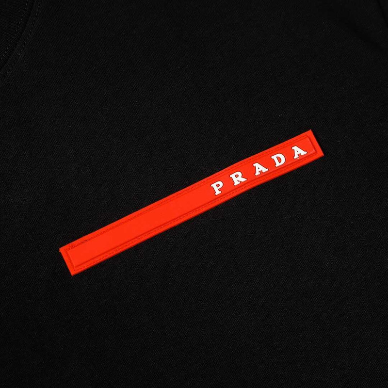 Pra*a cotton piqué t-shirt black