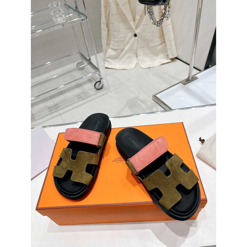 H**mes chypre sandal suede goatskin