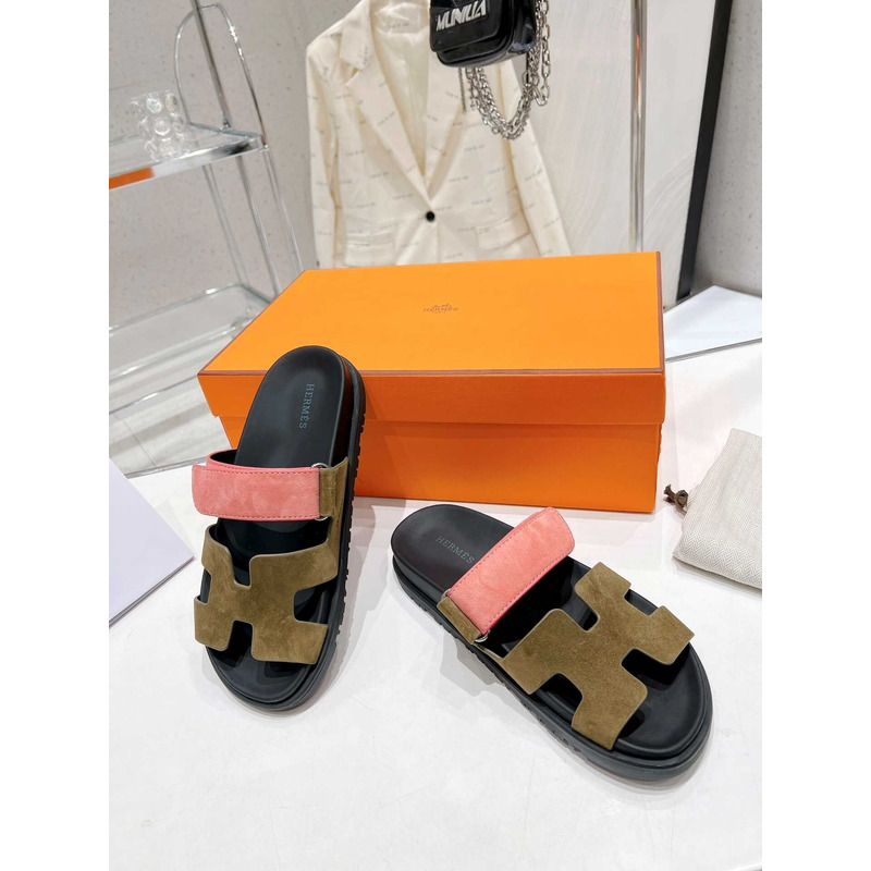 H**mes chypre sandal suede goatskin