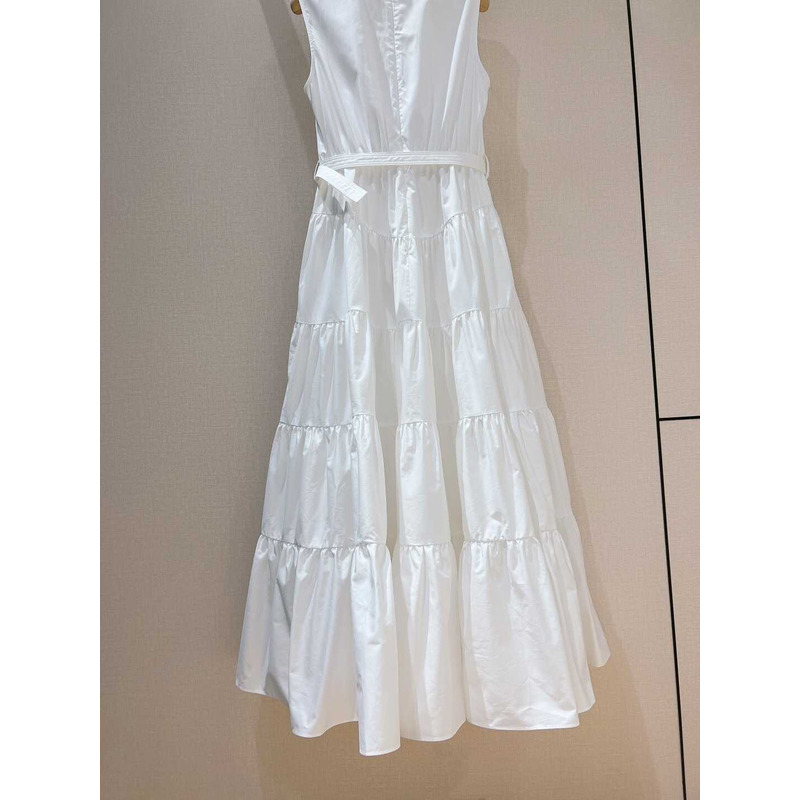 D*or mid-length dress white sleeveless