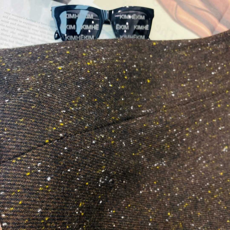 Ch*el curry shiny silk glitter dress