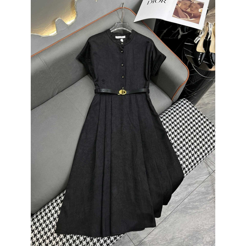 D*or belted black shirt dress