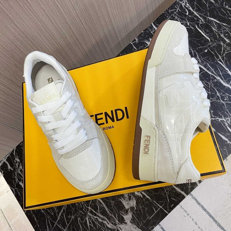 F**di match low top sneakers white