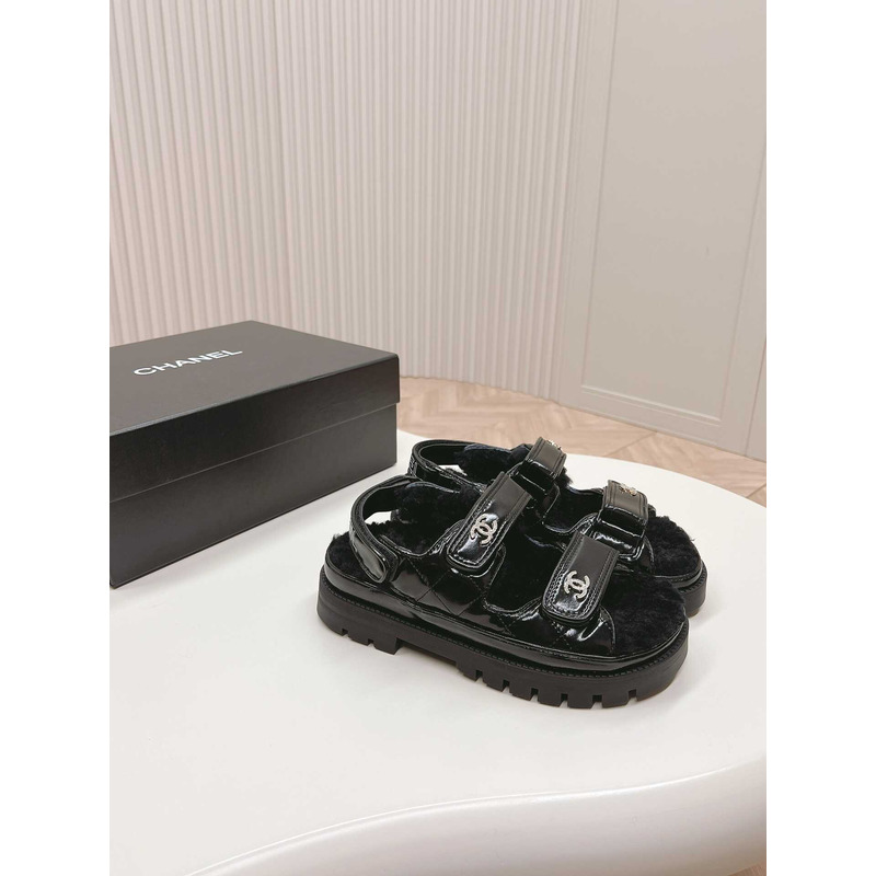 Ch*el platform sandals black