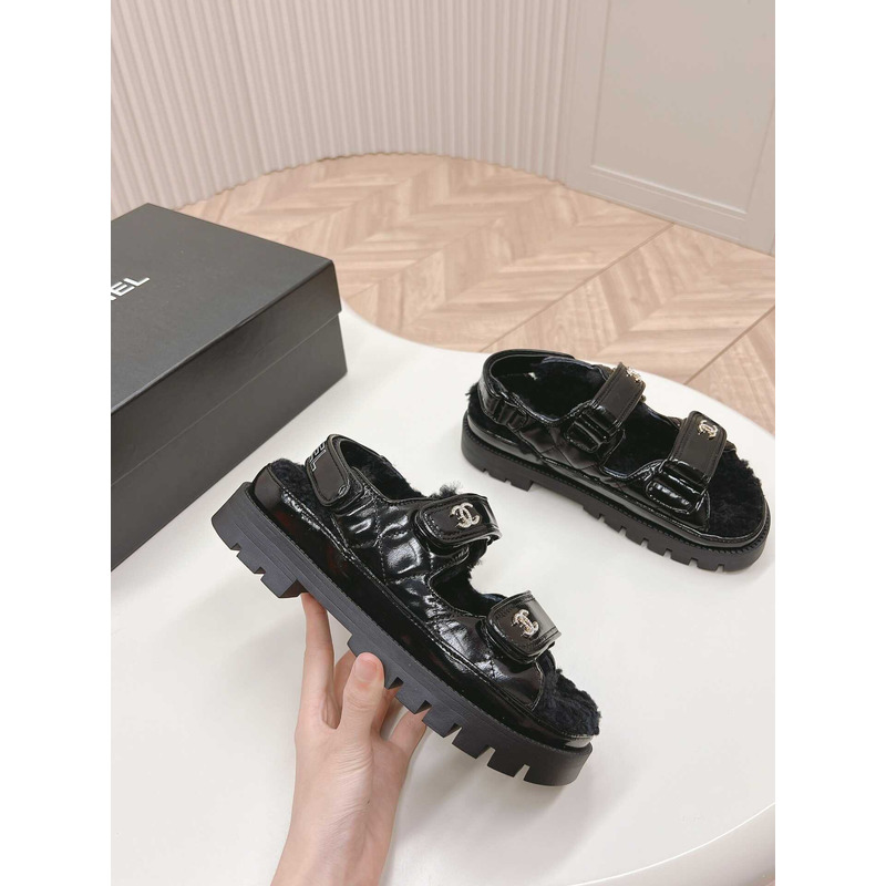 Ch*el platform sandals black