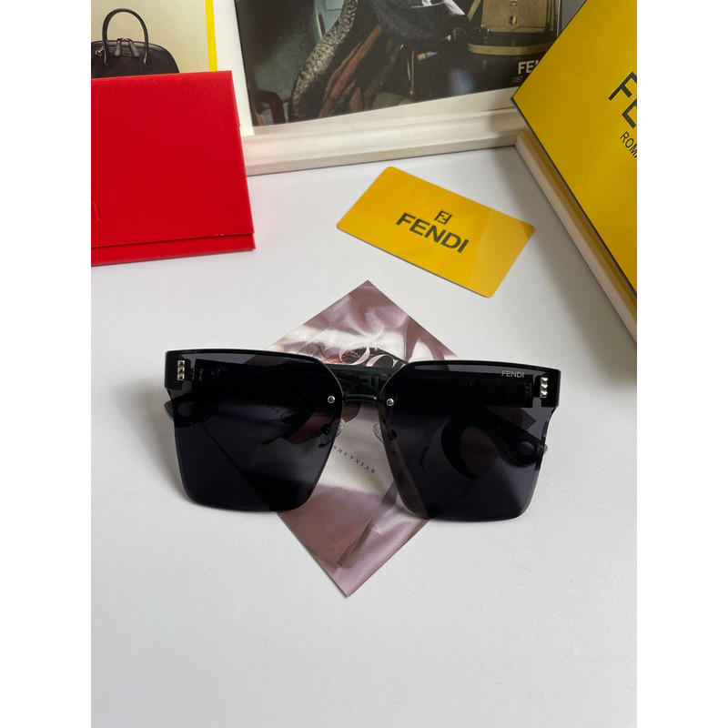 F**di frameless square sunglasses black