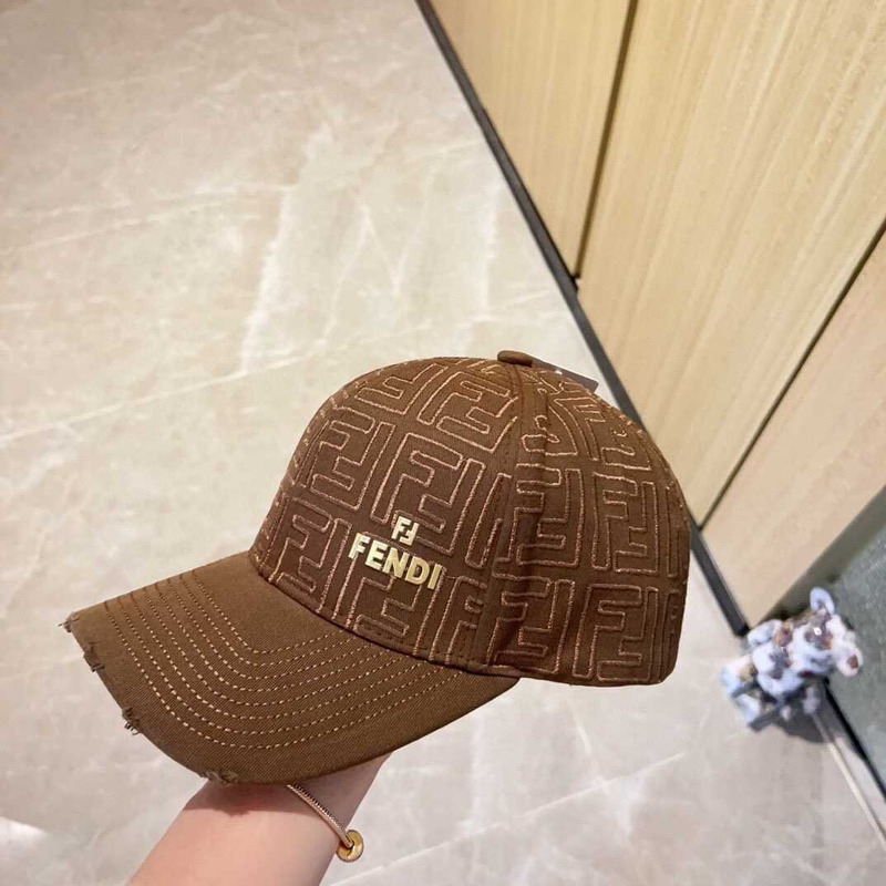 F**di fs F**di fashion show baseball cap brown