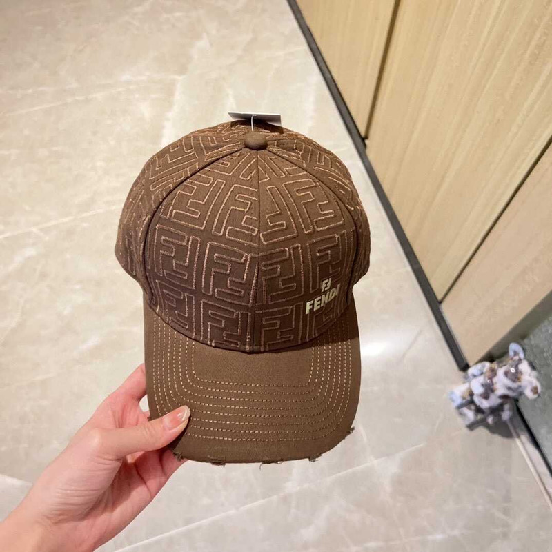 F**di fs F**di fashion show baseball cap brown