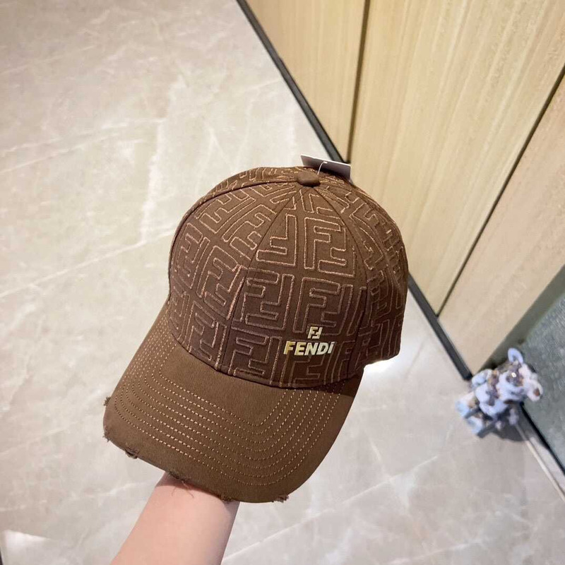 F**di fs F**di fashion show baseball cap brown