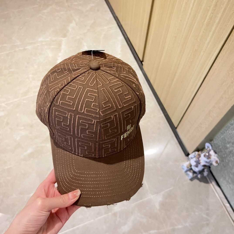 F**di fs F**di fashion show baseball cap brown