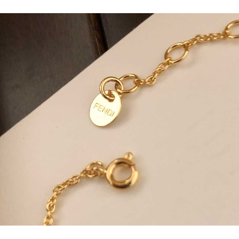 F**di logo bracelet gold