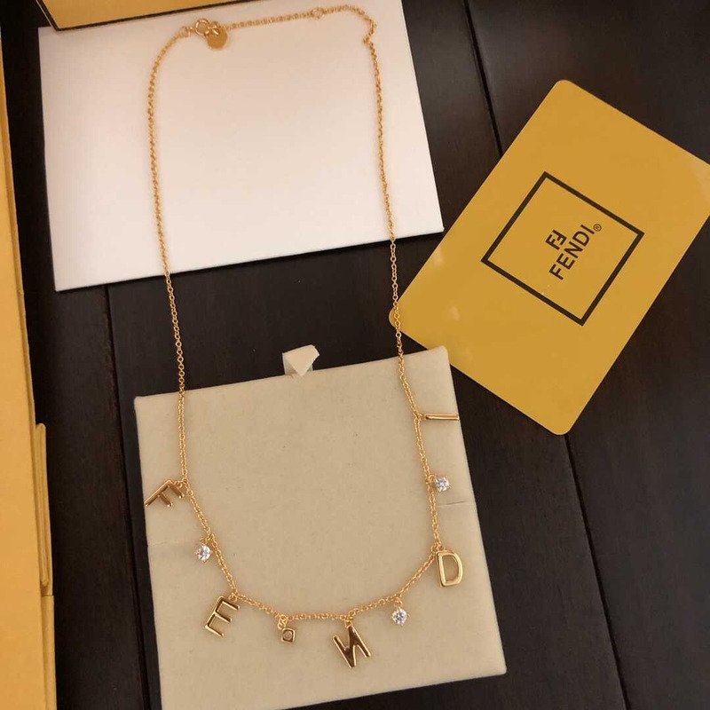 F**di logo necklace gold